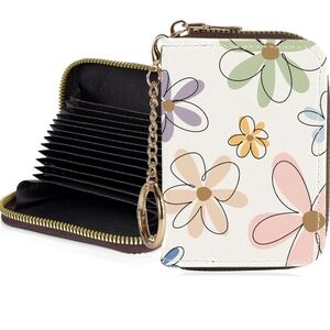 Floral Patterned Card Holder Wallet